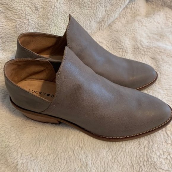 Gray Lucky Brand Booties Sz 7 M - Picture 4 of 11